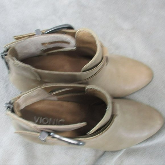 Vionic Shoes Womens Size 7 Rory Brown Leather Ankle Boots - Picture 8 of 11